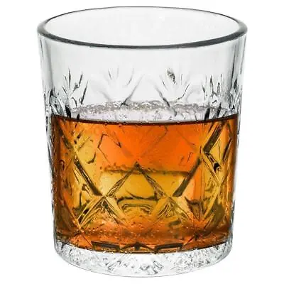 Set Of 4 230 ML Whisky Glasses Scotch Vodka Cocktail Drinking Glassware Tumbler • £6.59