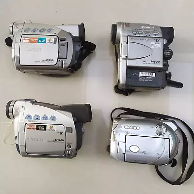 4x Canon Digital Video Cameras Camcorders Job Lot - MV550i MV600i MV20 DC220 • £19.99