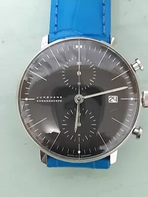 Junghans Germany Max Bill Automatic Chronoscope Watch Black Men's • $1478.89