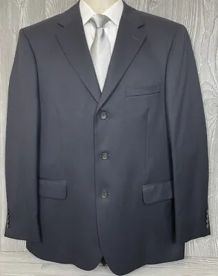 J Crew Men’s Navy Wool 3-Button Sport Coat Jacket 44R (t6) • $40