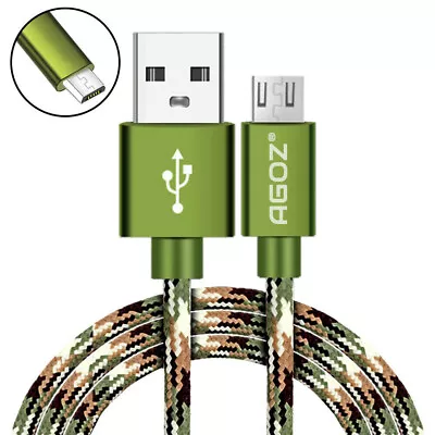 Agoz Camo Braided FAST Charger USB Data Sync Micro Cable Cord For Smartphones • $6.48