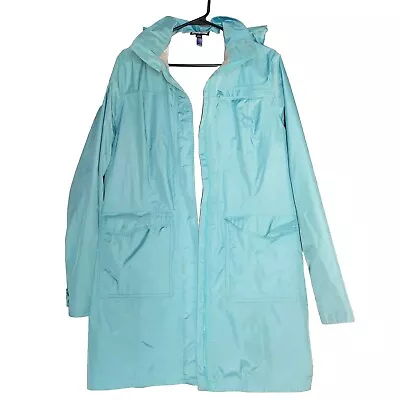 Patagonia Womens Large Blue Torrentshell City Coat Rain Jacket Hooded H2NO • $60