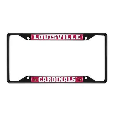 FANMATS 31260 Louisville Cardinals Metal License Plate Frame Black Finish • $16.99