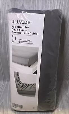 IKEA Full Fitted Sheet Ullvide Gray NEW Factory Sealed 503.427.32 Bedsheet • $24.99