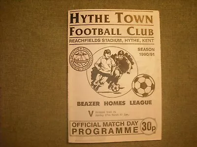 Hythe Town  V  Fareham Town  (sl)  17-3-91 • £9.99