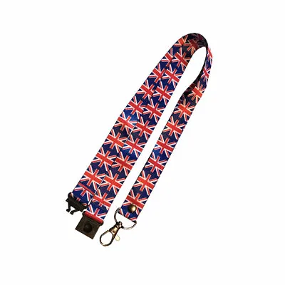 Union Jack Lanyard ID Holder And Safety Breakaway Clip UK Flag Lanyard • £4.69