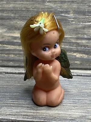 Vintage Plastic Doll Praying Angel Blond Hair Wings 3” Made In Hong Kong  • $18.49