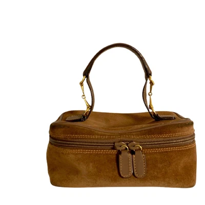 $137.70 • Buy Auth Gucci Vanity Pouch Horsebit Cosmetic Pouch Small Bag Suede Made In Italy
