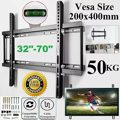 Tv Wall Bracket Mount Tilt For 26 38 40 42 50 55 Inch Flat 3d Lcd Led Plasma • £10.45