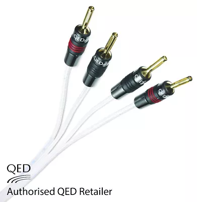 QED Silver Anniversary XT Bi-wire Cable 2+4 AIRLOC Forte Plugs Fitted 1 X 5m • £105.95