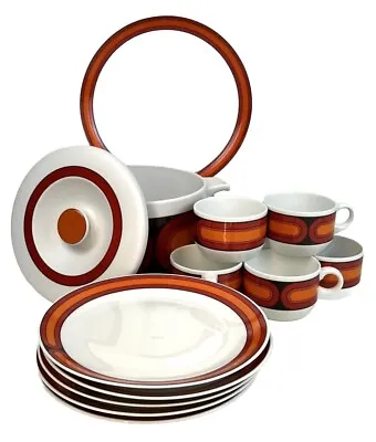 70s Arzberg 3000 Sicilia Mugs/Plates/Baking Dish Modern MCM Germany Orange Rare  • $249.99