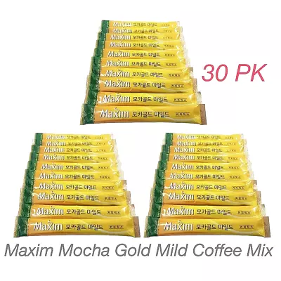 Maxim Korean Instant Coffee Mix Mocha Gold Mild 30 Sticks: Bulk Packaging • $19