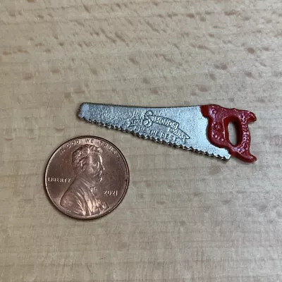 Vintage Dollhouse Miniature Simonds Hand Saw Metal Tool Garage Decor Advertising • $18.39