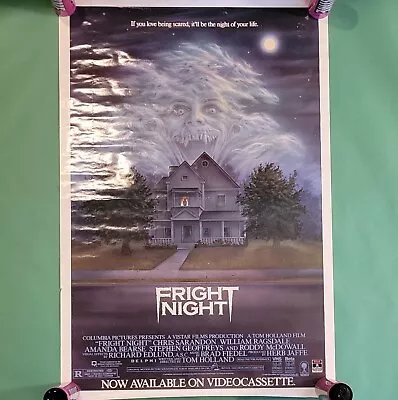 Vintage 1985 Fright Night Original Horror Movie Poster Video Store 27  X 41  • $449