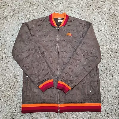 Nike Jacket Mens Extra Large Brown Bomber Vintage Streetwear Varsity Y2K 2000s • £89.99