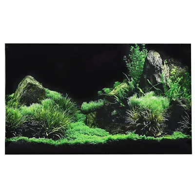 Fish Tank Aquarium Water Grass Background PVC Poster Picture Decor Accessories • $17.16