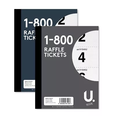 Raffle Books 1-800 Draw Tickets • £4.74