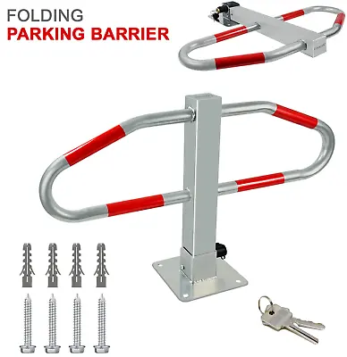 Folding Locking Parking Bollard Post Barrier Security Driveway Car Park Drive UK • £22.85