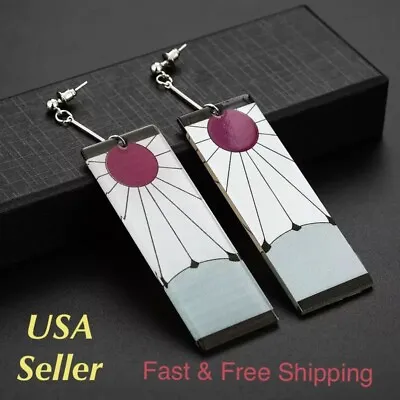 Demon Slayer Earrings Kimetsu No Yaiba Tanjiro Tanjirou Kamado Cosplay E74 • $8.95