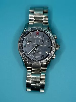 Victorinox Fieldforce Classic #241120 Chronograph Stainless Steel Blue Dial • $200