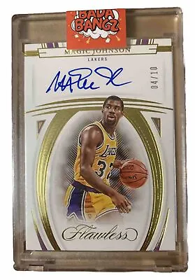 2021-22 Panini Flawless Magic Johnson On Card Auto Autograph Gold 04/10 HOF • $349.99