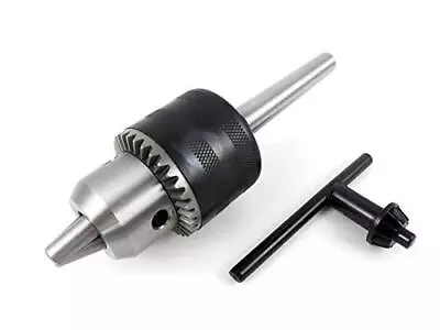 467221 1/16-1/2 Inch 3 Jaw Drill Chuck With MT1 Taper And Jaw Tightening Key ... • $40.11