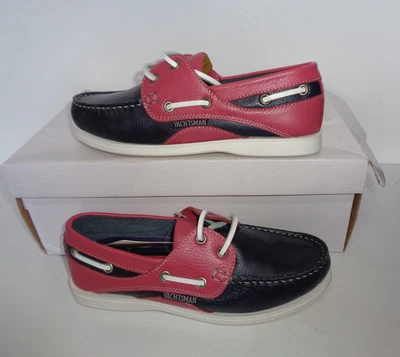 £24.98 • Buy Leather New Ladies Boat Deck Raspberry Casual Womens Trainers Shoes UK Size 5
