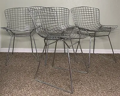 Set Of 4 **** Vintage Knoll Bertoia Side Chair Chrome Mid Century Modern • $1530