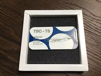 Aircraft Tag Magnetic Air Transat A310 C-GTSW Blue White Aviation Limited Edition • £25.80