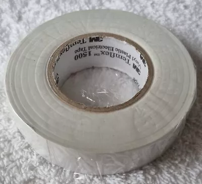 3M Temflex 1500 Isolation Insulating  Tape 25M X 19mm Quality White Tape • £4.49