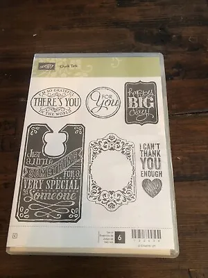 $12.95 • Buy Stampin' Up! 130634 Chalk Talk Rubber Stamp Set (stamps Only) NEW