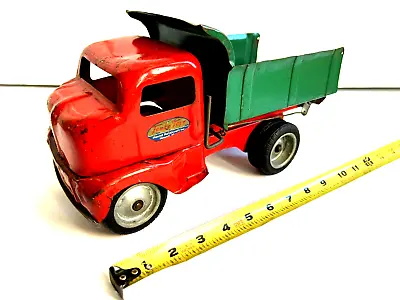 Mound Metalcraft Tonka Toys Red Green Pressed Steel Dump Truck Toy No.180 • $167.99