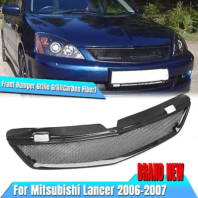 Carbon Fiber Car Front Bumper Grille Grill Mesh For Mitsubishi Lancer 2006-07 • $182.51