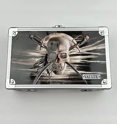 Vaultz Skull Pirate Locking Hardcover Pencil Box School Supplies Used ( No Key) • $8.99