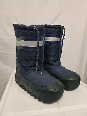  VINTAGE 1980'S MADE IN KOREA RETRO BLUE SNOW BOOTS MEN'S SIZE US 9-10 Space • $45.50