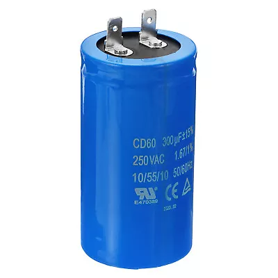 CD60 Run Capacitor 300uF/MFD 250VAC 15% Tolerance 50/60Hz Motor Starting • $17.42