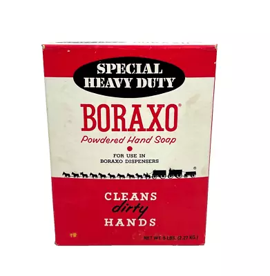 Vintage NEW FACTORY SEALED Boraxo Powdered Hand Soap Special Heavy Duty 5 Lb Box • $70