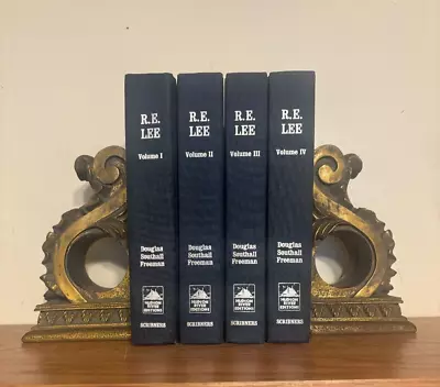 R.E. Lee By Douglas Southall Freeman Complete Set Vol L-IV Hudson River Edition • $59.95