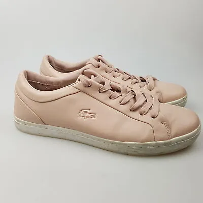 Women's LACOSTE 'Straight Set 316' Sz 10 US Shoes Pink Leather| 3+ Extra 10% Off • $31.49