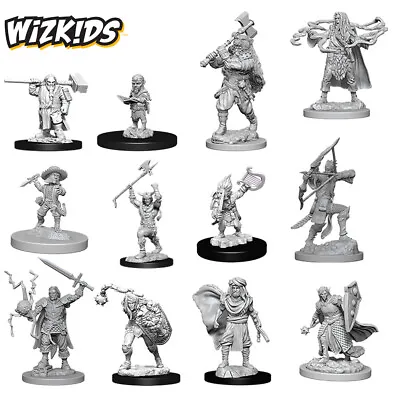 WizKids Dungeons & Dragons Minis RPG Player Characters Male Presenting Unpainted • £9.99