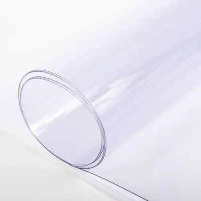 Clear Plastic Vinyl PVC Fabric By The Yard 54  4 6 8 10 12 16 20 30 40 60-Gauge • $224.99