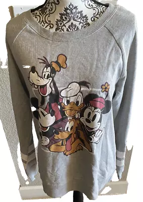 Disney Mickey Mouse Friends XL Sweatshirt Gray X Large Pullover Crew Neck X Lg • $12