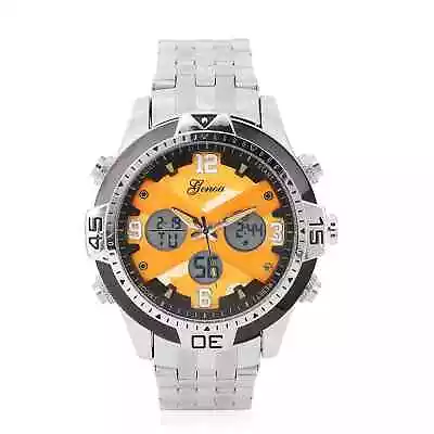 GENOA Japanese Movement Yellow Dial Watch For Steel Strap Back Birthday Gifts • $63.99