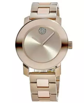 $370.54 • Buy Movado Bold Ceramic Rose Gold-tone Metallic Dial Women's Watch 3600639-SD