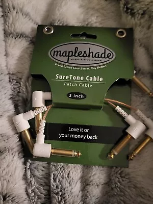 Mapleshade Audio 3in  SURETONE Cable Guitar And Instrument 1/4  Patch Cable 3 Pk • $16.99