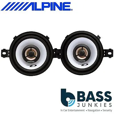 ALPINE SXE-0825S SAAB 900 - 3.5  8.7cm 2 Way 300 Watts Top Dash Car Speakers • £36.95