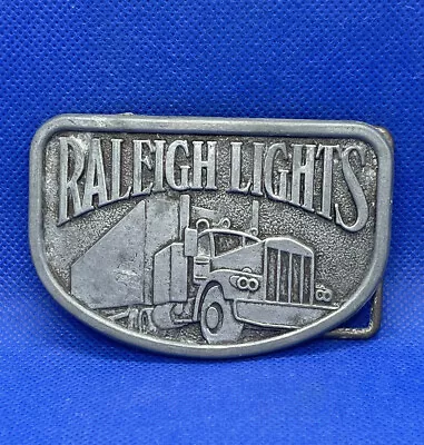 Vintage Raleigh Lights Metal Belt Buckle Trucking Semi-Truck Mack Theme • $9.94