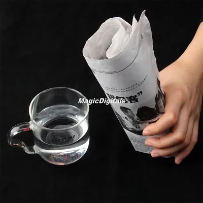 Newspaper Water Prop Trick Professional Magic Hidden Water Paper Use Repeatedly • £3.83