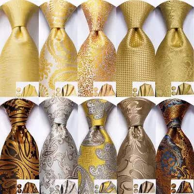 USA Men's Necktie Tie Silk Paisley Striped Solid Hanky Cufflinks Set Wedding • $8.33