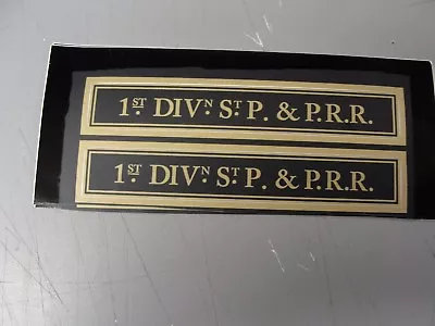 Marx Train Parts Crooks 1st Division Decals [pair] For Tender (stk22) New • $6